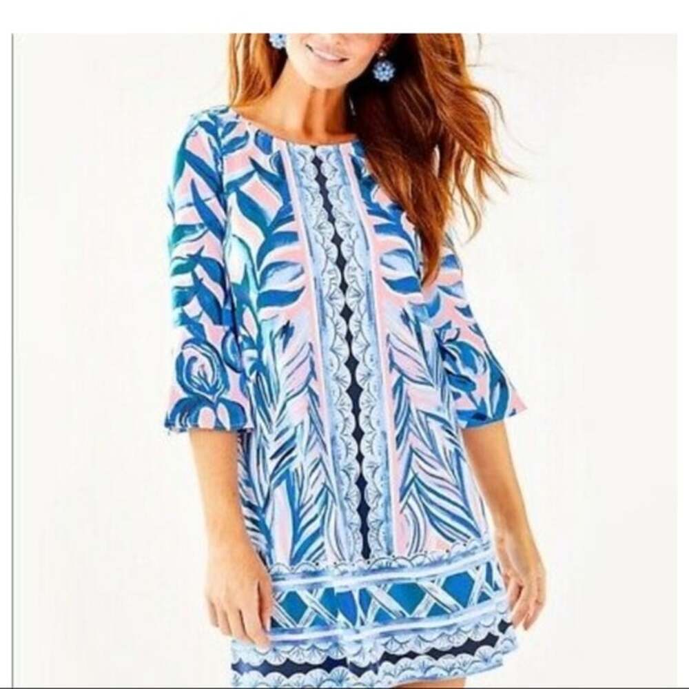 New Lilly Pulitzer Ophelia Pink Tropics Swing Dress Tunic Women's M